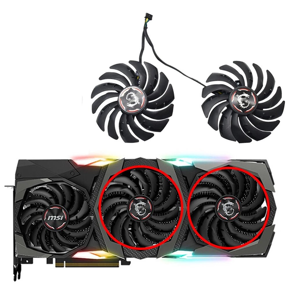 MSI Geforce RTX 2070 SUPER 2080 2080Ti Gaming Trio Fan Replacement