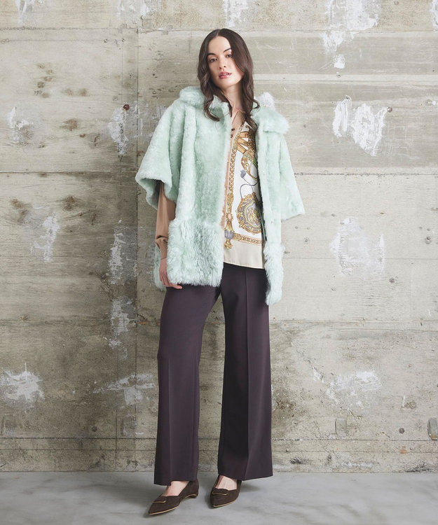 ムートンポンチョコート / GRACE CONTINENTAL | GRACE CONTINENTAL