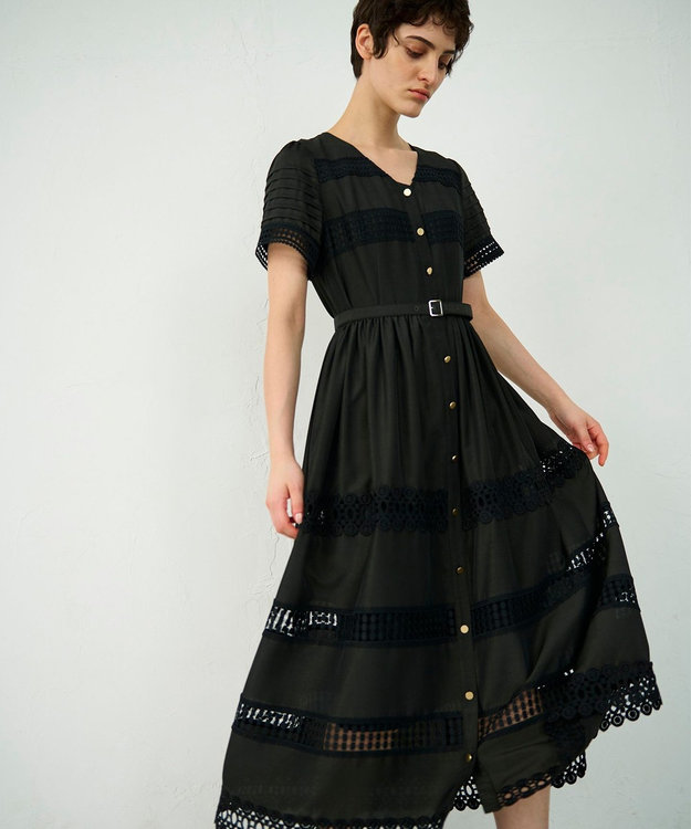 レース切替フレアワンピース / GRACE CONTINENTAL | GRACE CONTINENTAL