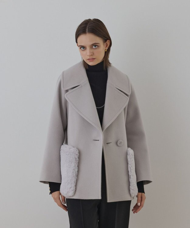 ファーポケットピーコート / GRACE CONTINENTAL | GRACE CONTINENTAL