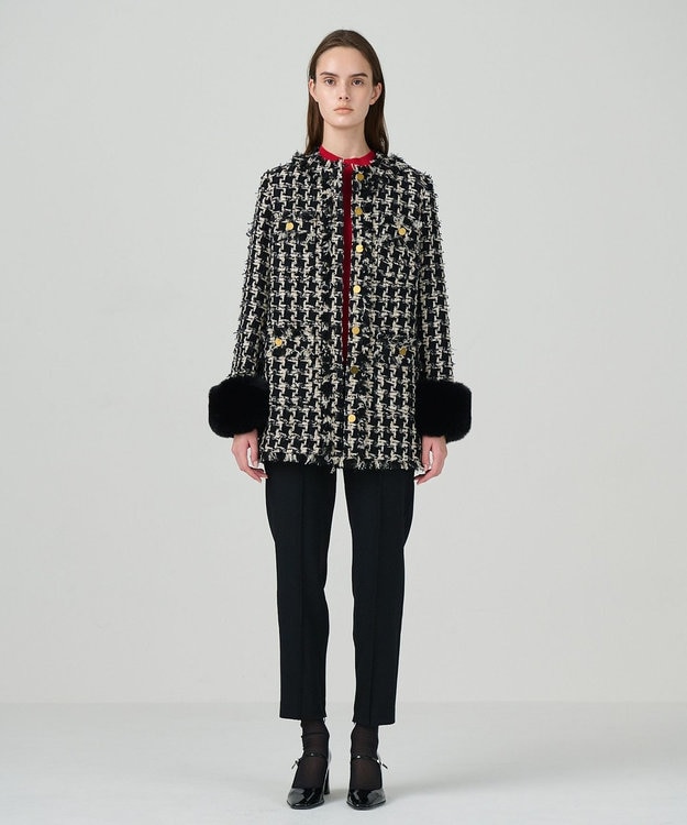 ツイードファーコート / GRACE CONTINENTAL | GRACE CONTINENTAL