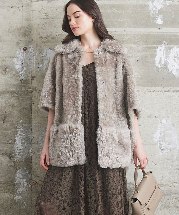 ムートンポンチョコート / GRACE CONTINENTAL | GRACE CONTINENTAL