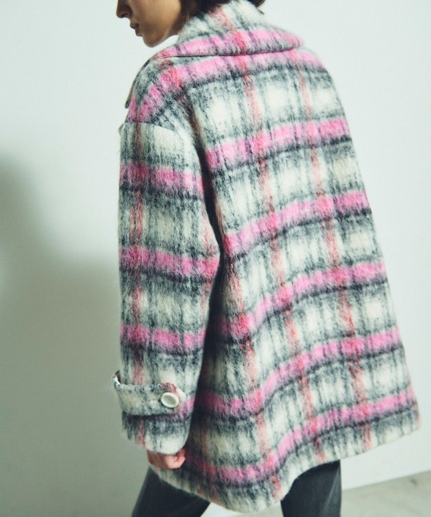 シャギーチェックピーコート / GRACE CONTINENTAL | GRACE CONTINENTAL