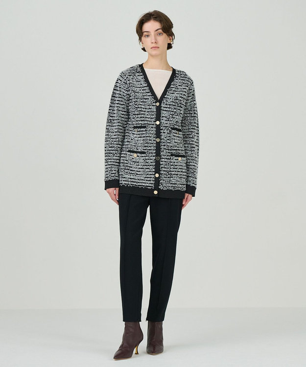 ツイードバイカラーニットカーディガン / GRACE CONTINENTAL | GRACE