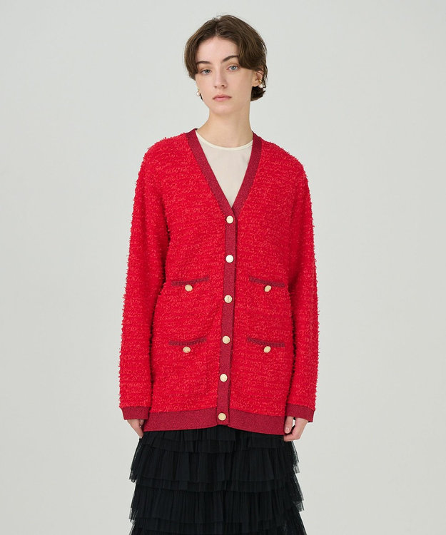 ツイードバイカラーニットカーディガン / GRACE CONTINENTAL | GRACE