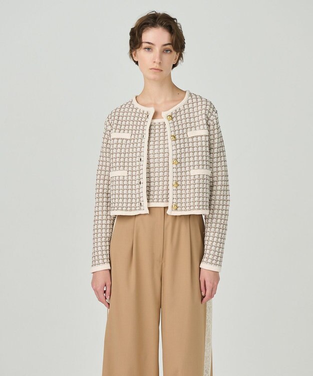 ツイードニットカーディガン / GRACE CONTINENTAL | GRACE CONTINENTAL