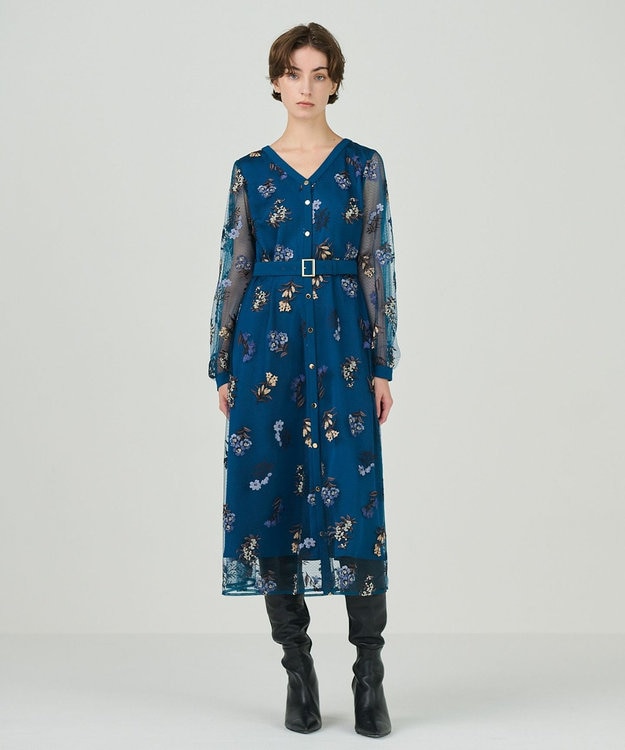 チュールフラワー刺繍ワンピース / GRACE CONTINENTAL | GRACE