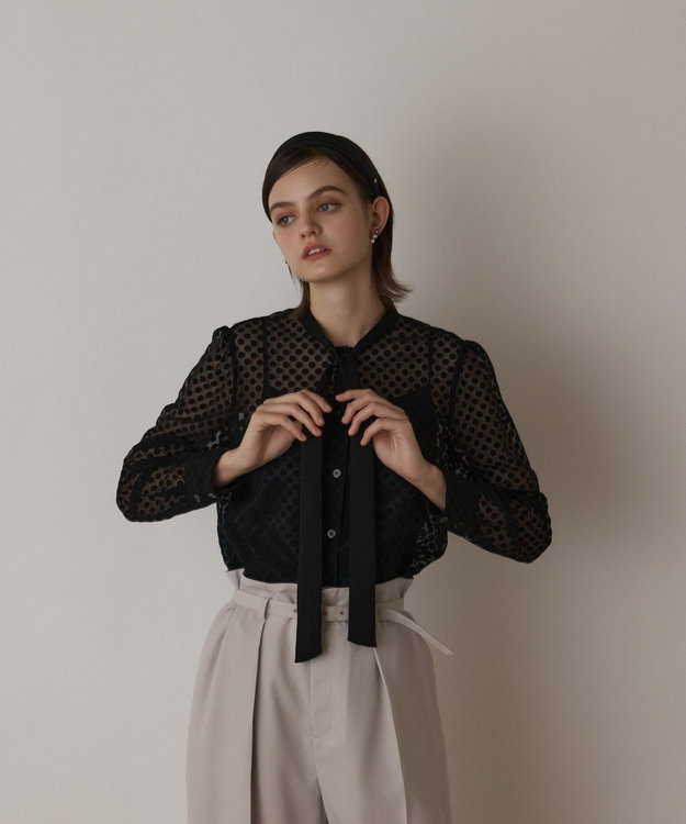 ドットオパールタイ付ブラウス / GRACE CONTINENTAL | GRACE