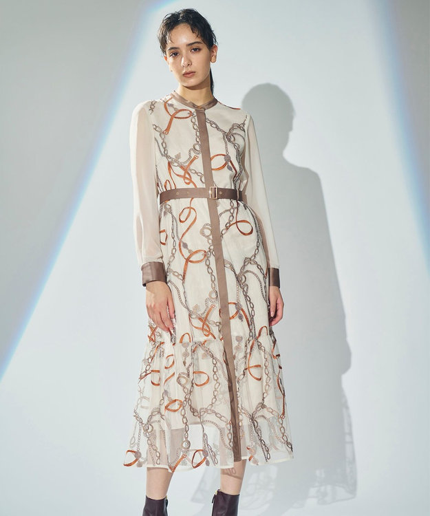 チェーン刺繍ワンピース / GRACE CONTINENTAL | GRACE CONTINENTAL