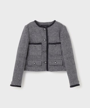 シャギーチェックノーカラージャケット / GRACE CONTINENTAL | GRACE