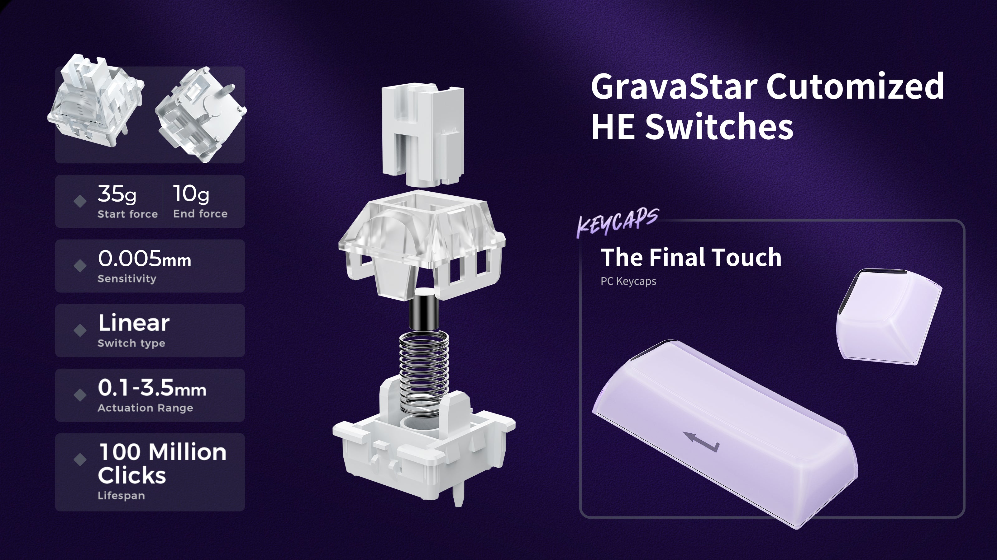 Mercury V75 HE Gaming Keyboard - Hall Effect Switches | 75% Mechanical