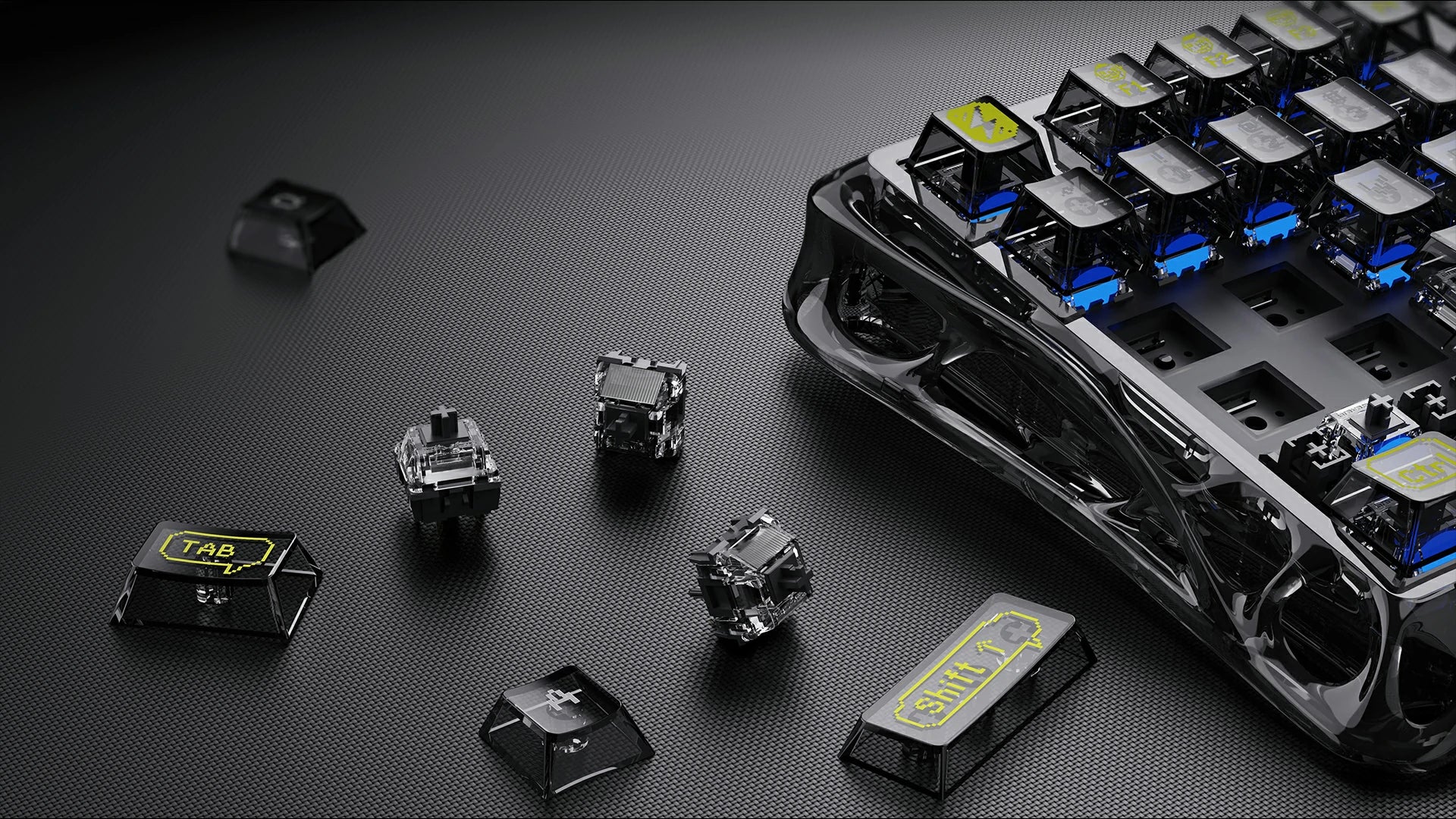 Mercury K1 Lite Gaming Keyboard - Transparent Black | 75% Mechanical