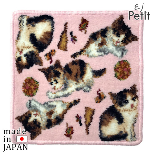 総柄三毛猫 ハンカチ CZGDCSHP-PK | ソノタゲンセン | GREEN DOG & CAT