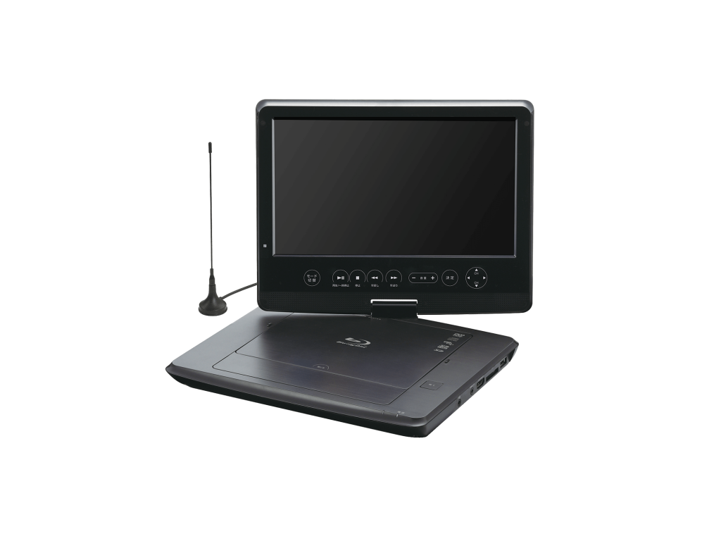 10-inch Portable Blu-ray Player w/ Full-SEG TV GH-PBD10DT-BK