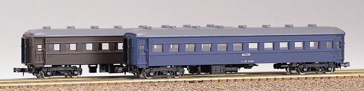 114＞オハ35形（丸屋根）2両編成セット｜エコノミーキット｜Nゲージ