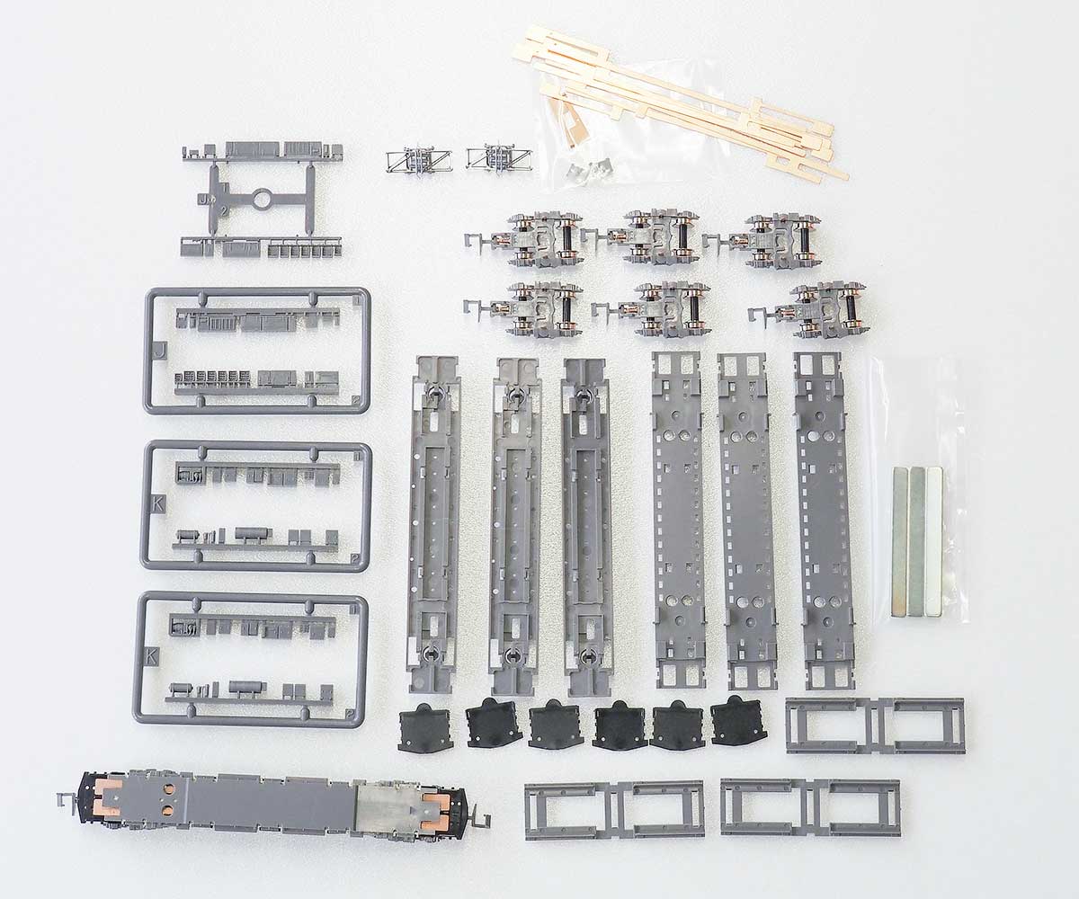 7516＞床下台車セット 1000形 基本4両用A（動力付き）｜床下・台車