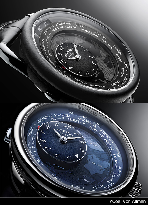 エルメス(HERMÈS) 2022新作 ディスクを操作し世界24都市のタイムゾーン