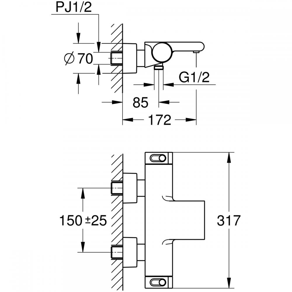 サーモスタットバス・シャワー混合栓｜製品情報｜GROHE(グローエ