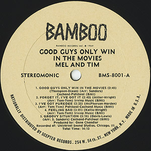 Mel & Tim / Good Guys Only Win In The Movies(LP) / Bamboo 1969 US