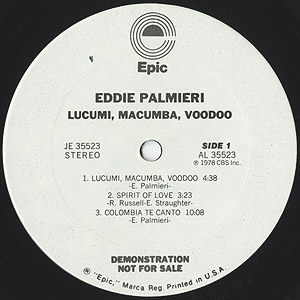 Eddie Palmieri / Lucumi, Macumba, Voodoo (LP) / Epic 1978 US