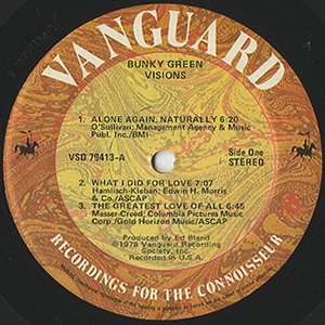 Bunky Green / Visions(LP) / Vanguard 1978 USオリジナル盤 EX/EX