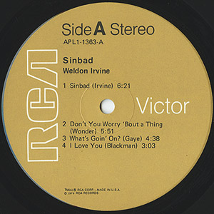 Weldon Irvine / Sinbad(LP) / RCA 1976 USオリジナル盤 EX-/EX