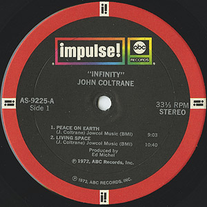 John Coltrane / Infinity(LP) / Impulse/ABC 1972 USオリジナル盤 EX