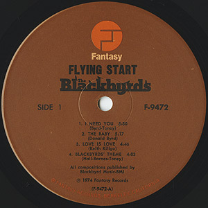 Blackbyrds / Flying Start(LP) / Fantasy 1974 USオリジナル盤 EX-/EX