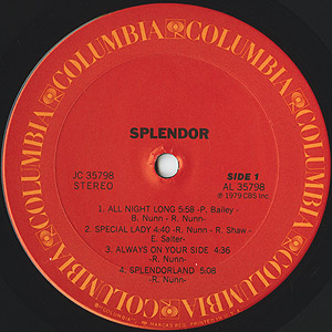 Splendor / S.T.(LP) / Columbia 1979 USオリジナル EX-/EX
