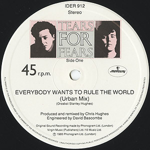Tears For Fears / Everybody Wants To Rule The World(12inch) Urban