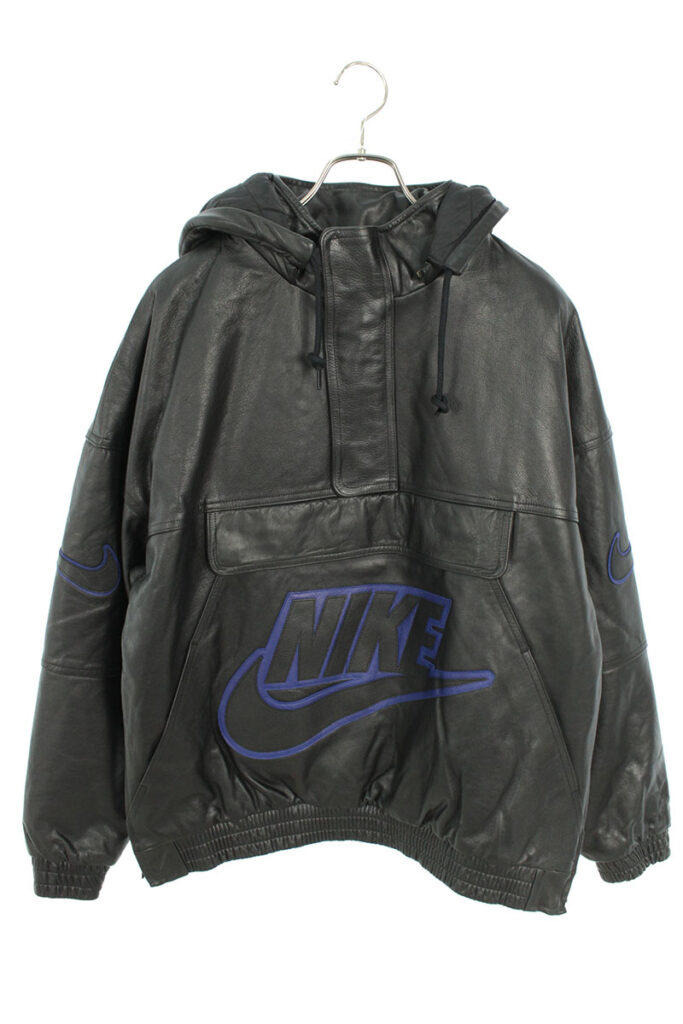 シュプリーム SUPREME ×ナイキ NIKE Leather Anorak CK6218 010 レザー