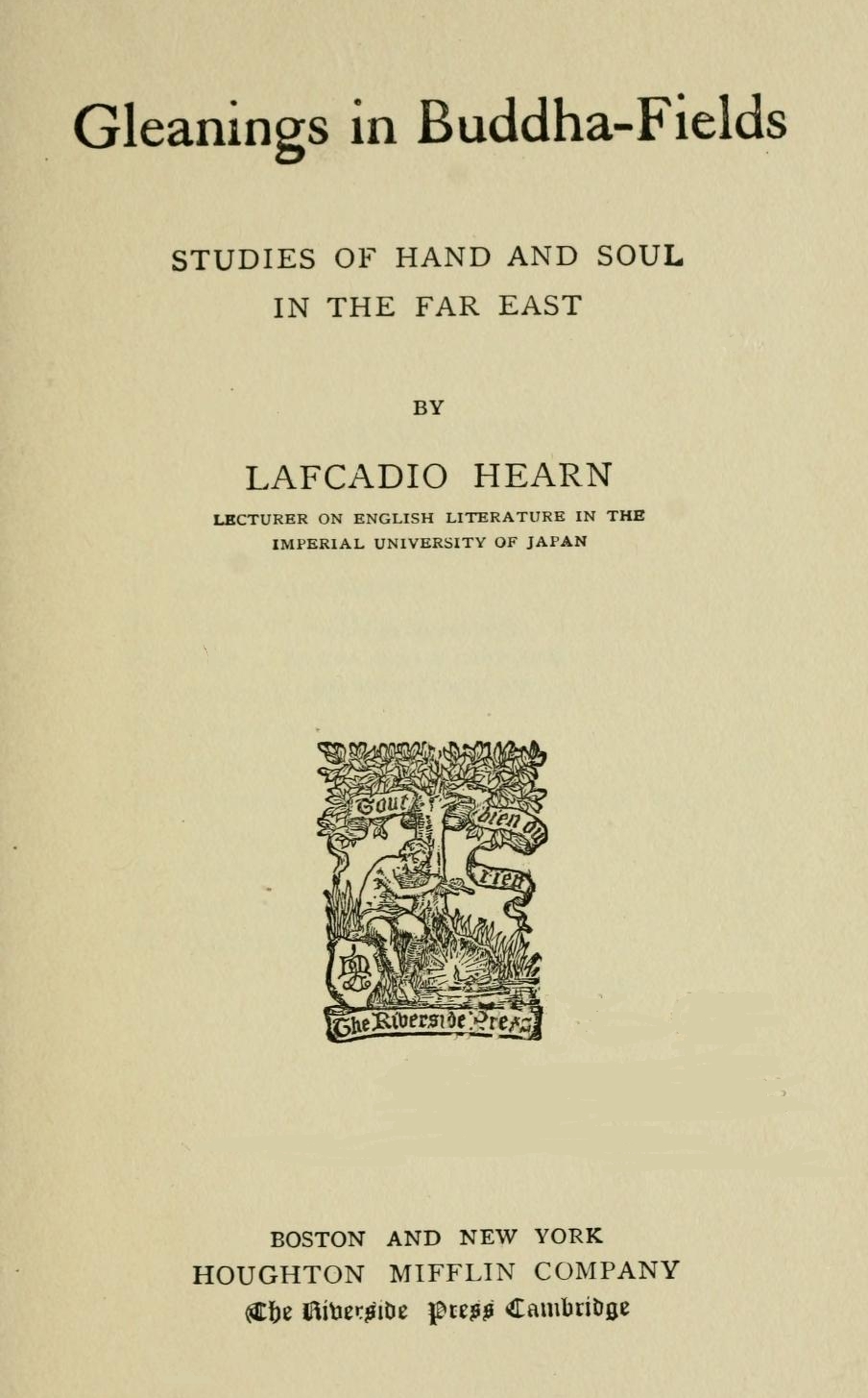 The Project Gutenberg eBook of Gleanings in Buddha-fields, by