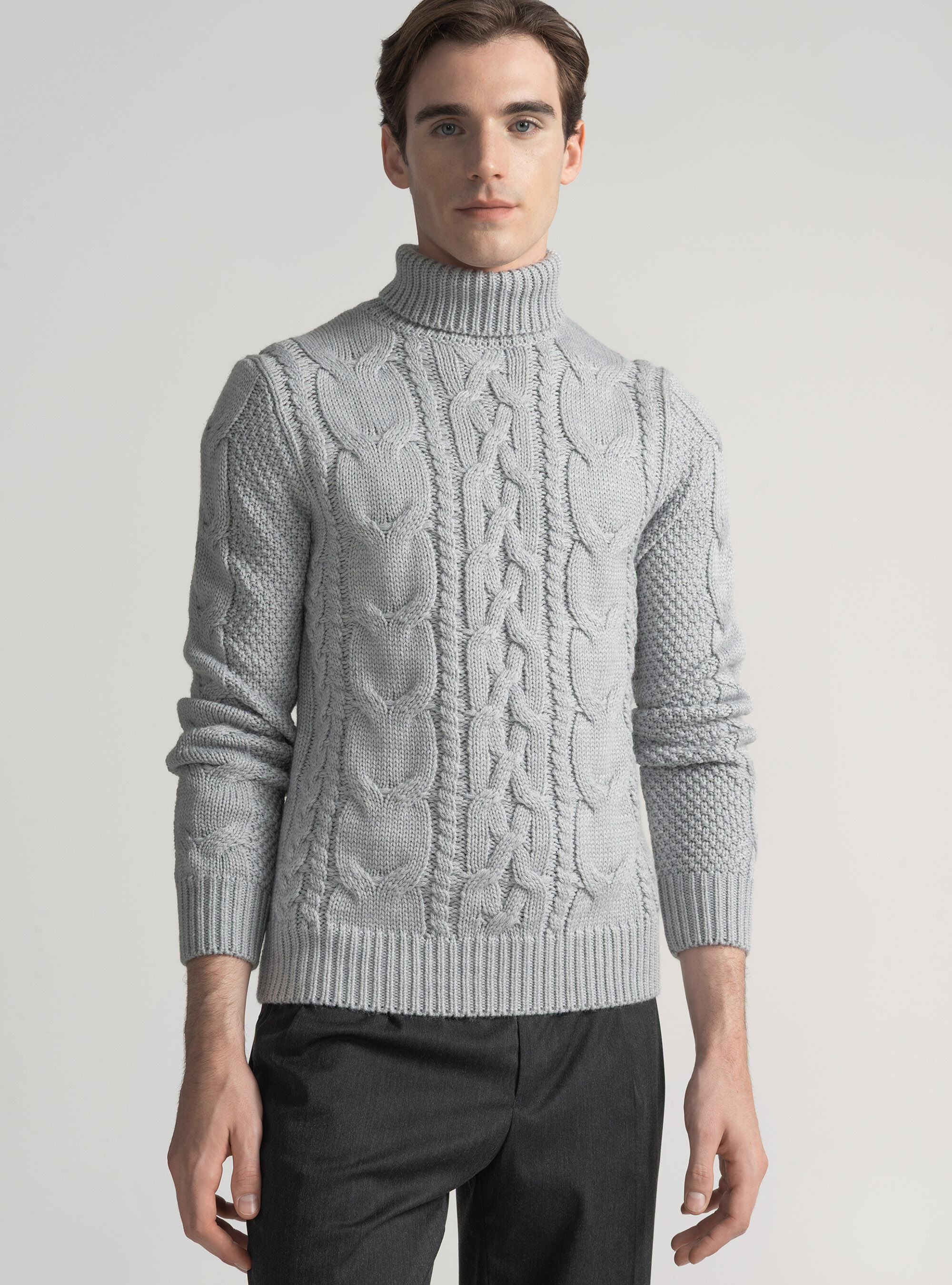 Wool-blend turtleneck sweater with braid | Gutteridge | Men's