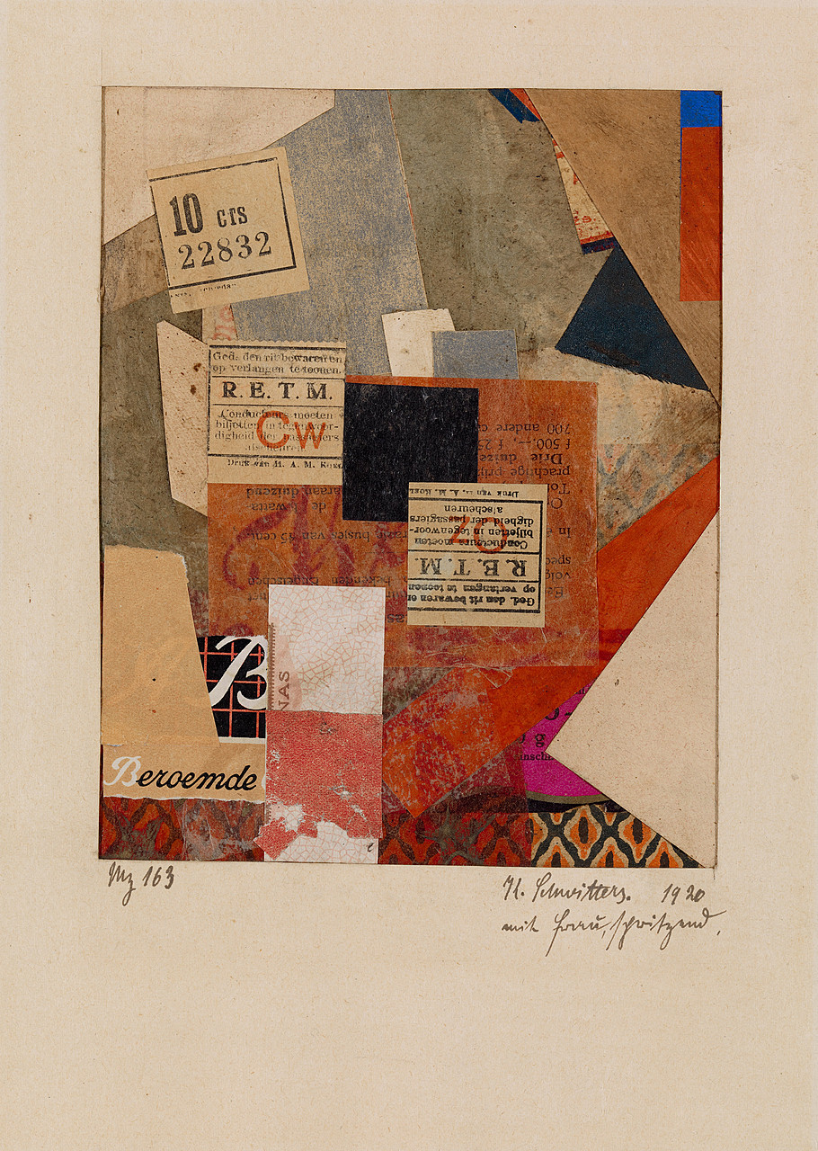 Kurt Schwitters | Mz 163 with Woman, Spraying | The Guggenheim