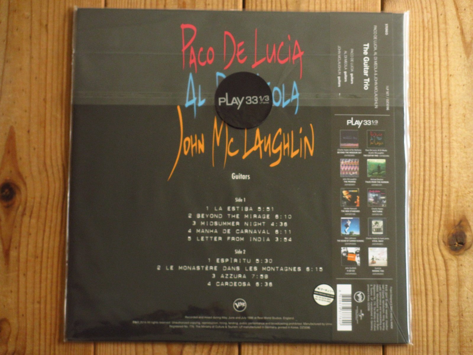 Paco De Lucia, Al Di Meola, John McLaughlin / The Guitar Trio