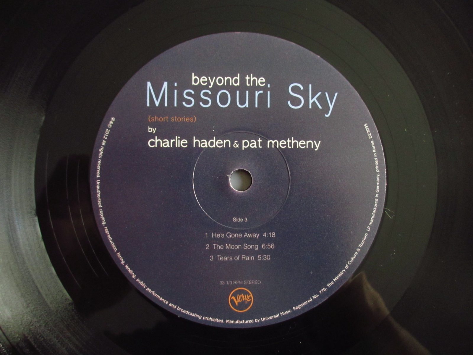 Pat Metheny & Charlie Haden / Beyond The Missouri Sky - Guitar Records