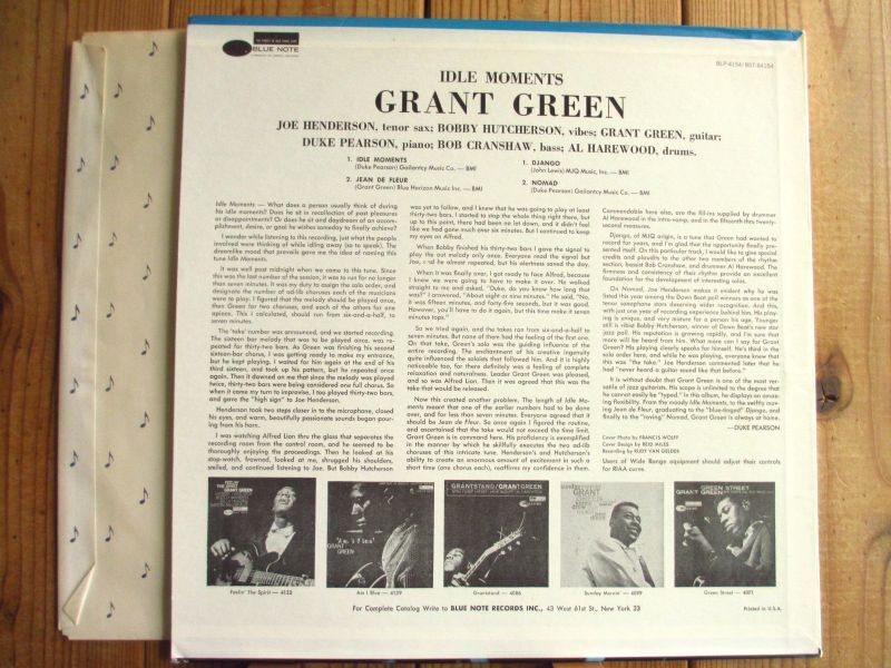 Grant Green / Idle Moments - Guitar Records