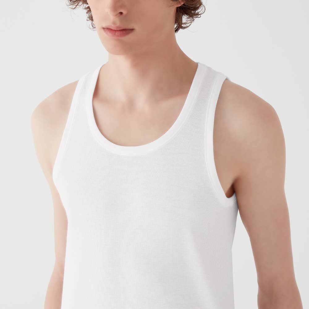 さらっと綿100%メッシュ】タンクトップ【SALE】 CK8720 :メンズ トップス