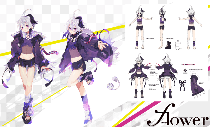 鳴花ヒメ・ミコト」「flower」「心華」の無料素材のダウンロードページ