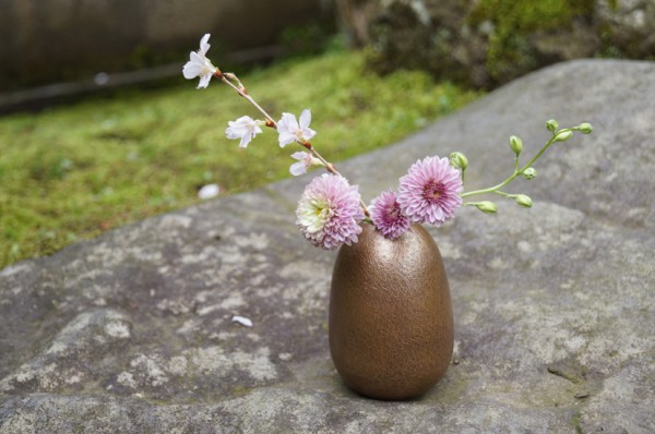 極美品】無形文化財 玉川 蟹彫刻文 鎚起銅器 花瓶 共箱 煎茶道具 花器
