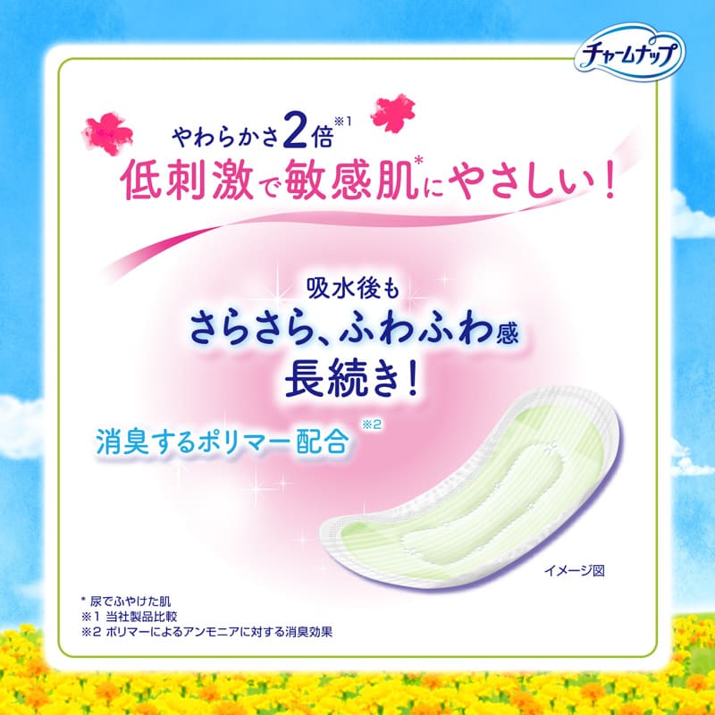 チャームナップ 吸水さらフィ 敏感肌にやさしい 中量用 50cc｜ユニ