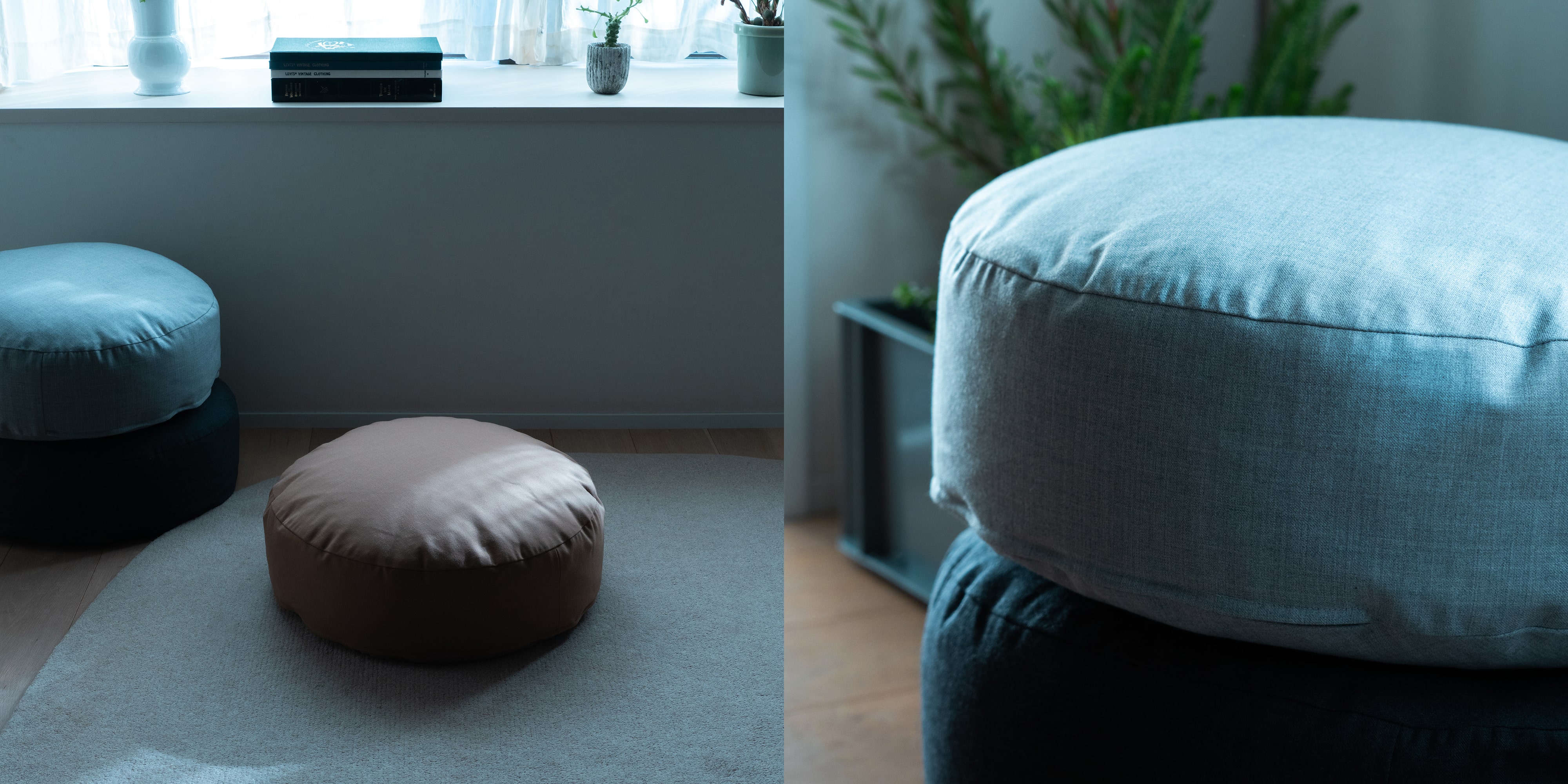 FIBER ART STUDIO クッションチェア・ラウンド・SOMOU・トップグレー