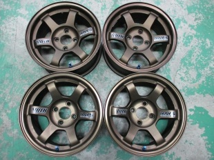 RAYS TE37の14インチホイールをブロンズからブラッシュド+キャンディー