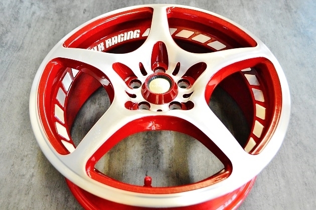 RAYSボルクレーシングチャレンジ17インチホイールを色変え/ブラッシュ