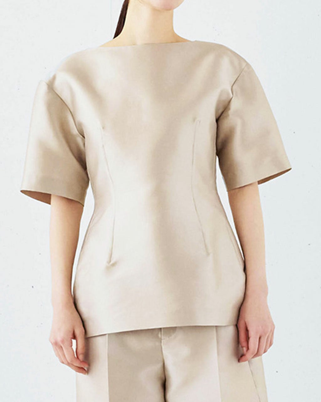 イタリアンタフタ・ダーツブラウス/DoCLASSE