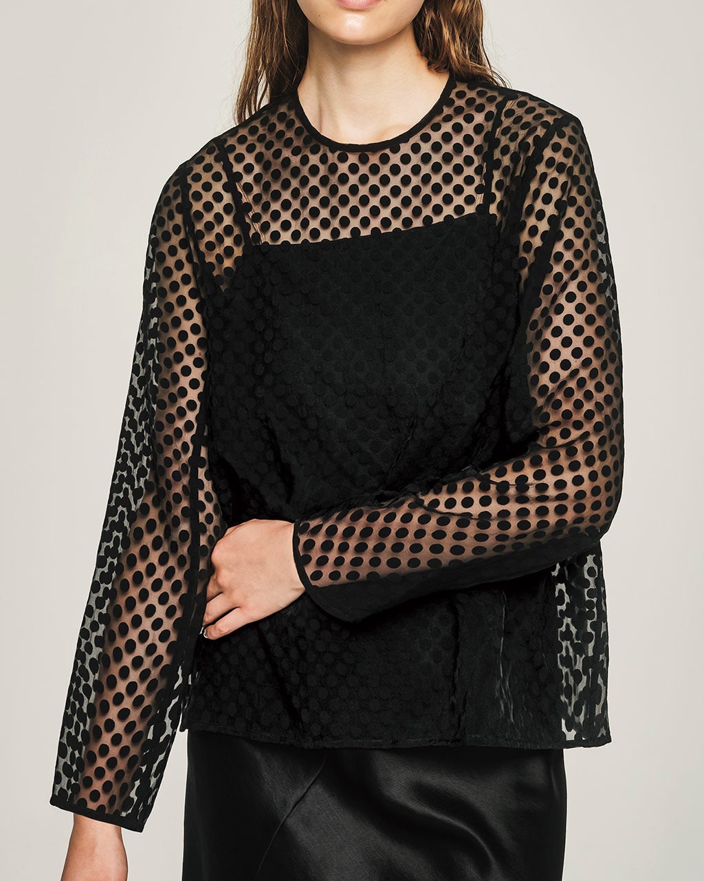 オパールドット・シアーブラウス/DoCLASSE