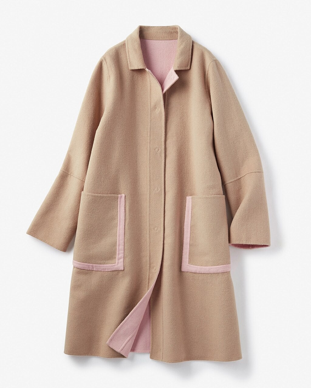 ダブルフェイス・ミニステンカラーコート/DoCLASSE