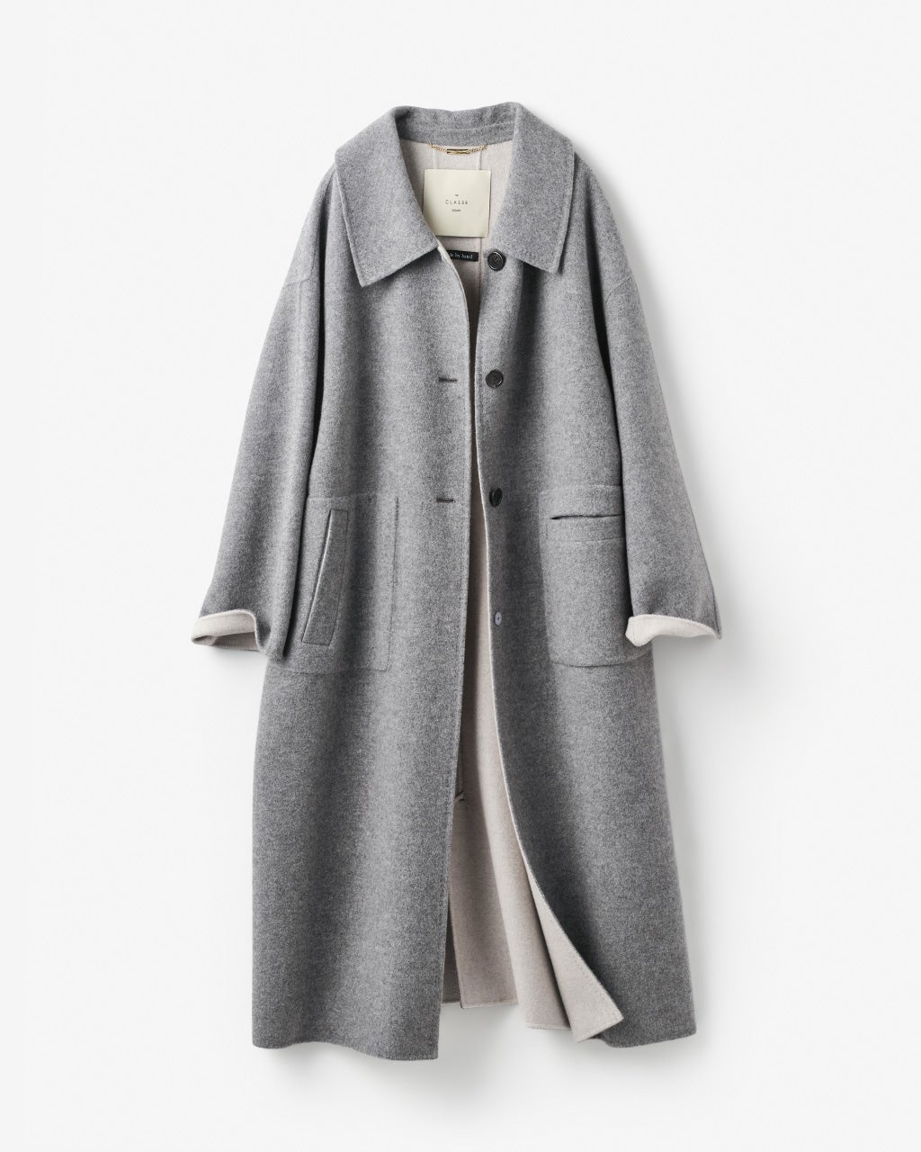 Theory ・カシミヤ混ベルト付きコート ウールコート□グレー□ S□ 7万