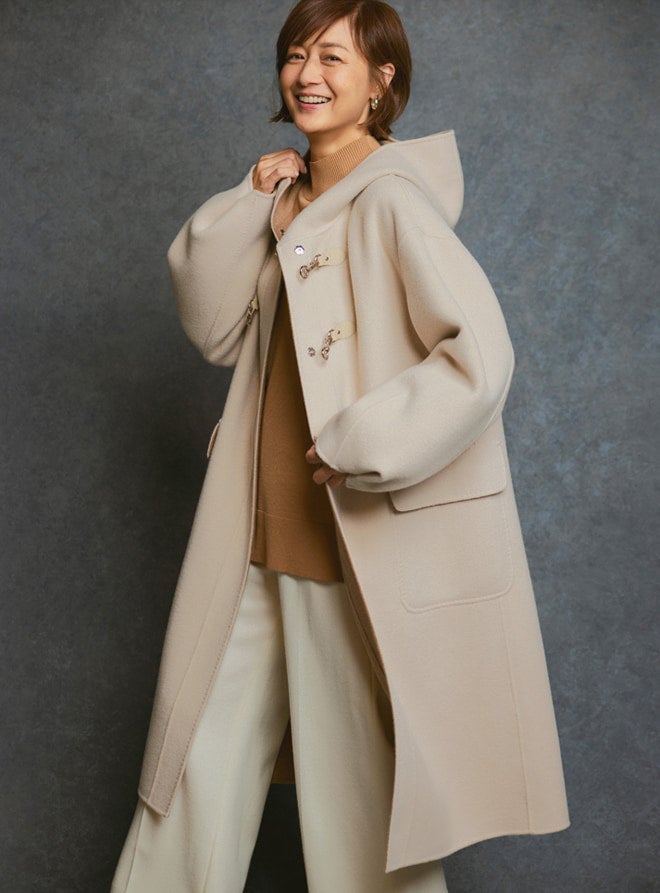 カシミヤ混ウールリバーコート/40代50代からのレディース・メンズ