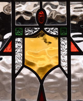 英国アンティークステンドグラス窓枠⁄ガラスウィンドウ⁄建具(84-212-6